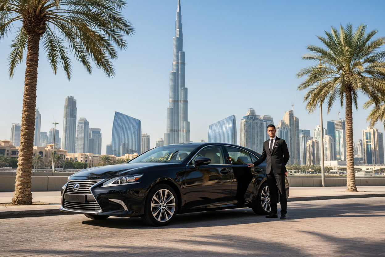 Lexus ES300 with Chauffeur in Dubai – Luxury Sedan Rental