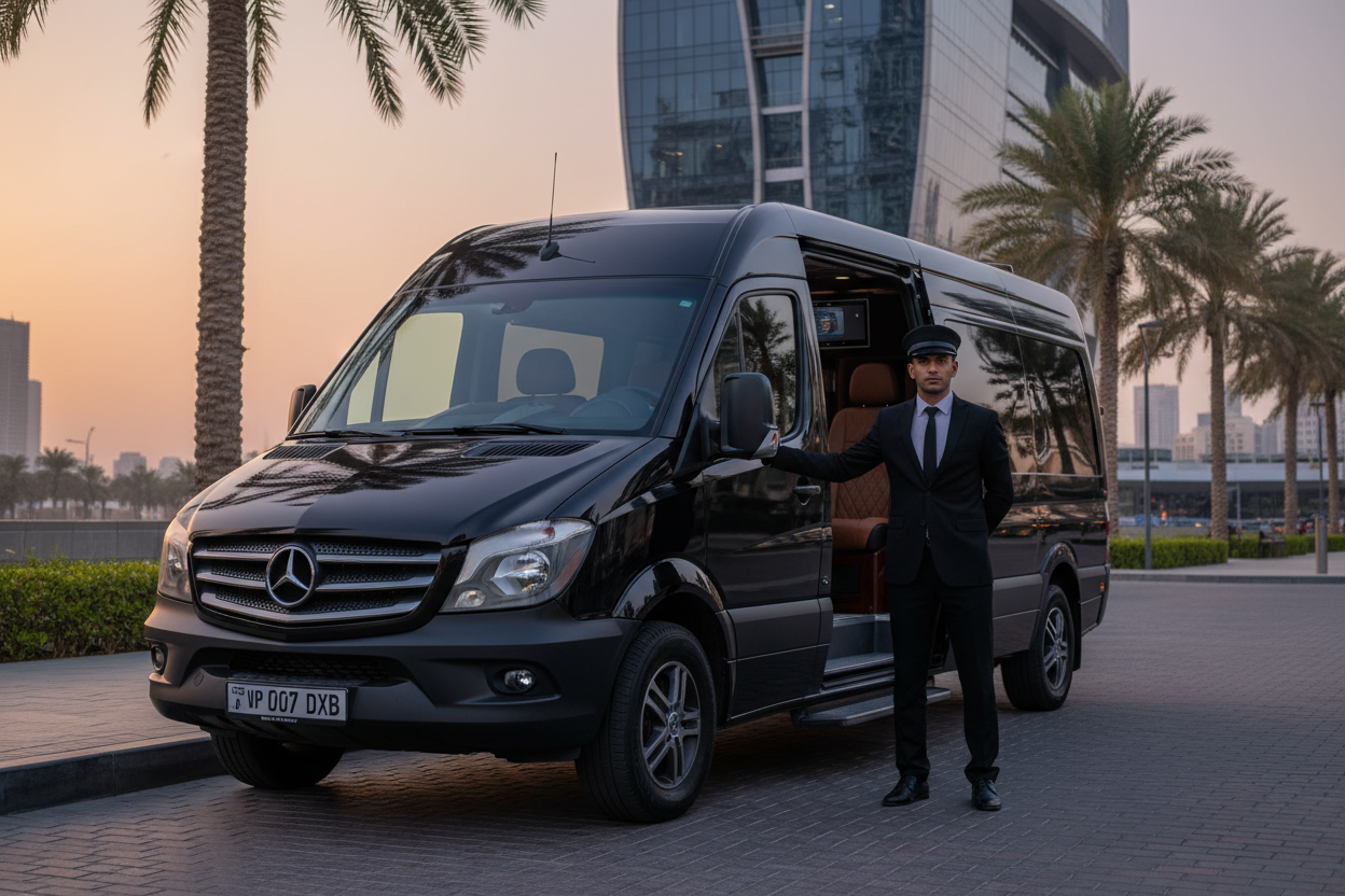 Mercedes Sprinter Van with Chauffeur in Dubai – Luxury Group Transport