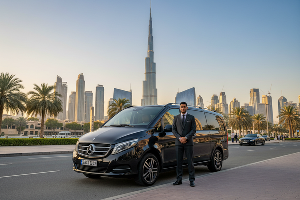 Mercedes Viano V-Class chauffeur service in Dubai by Bingo Tours