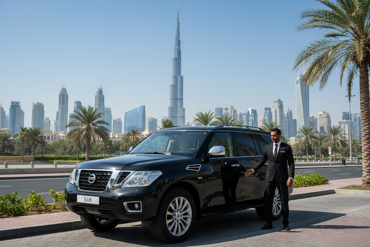 Nissan Patrol with Chauffeur in Dubai – Luxury SUV Rental