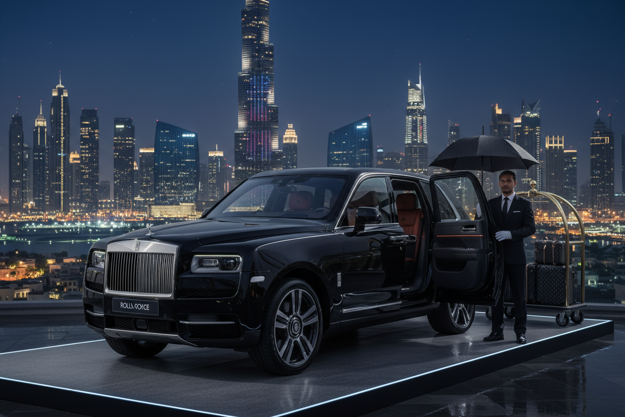 Rolls Royce Cullinan with Chauffeur in Dubai – Luxury SUV Rental